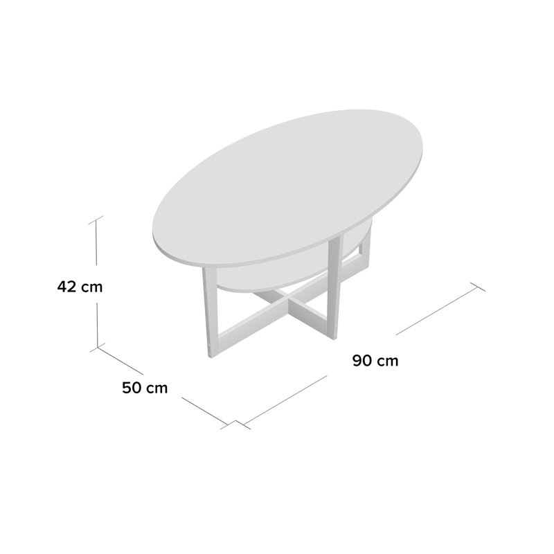 Allerton Solid Coffee Table with Storage, Columbia Walnut Top/Black Base