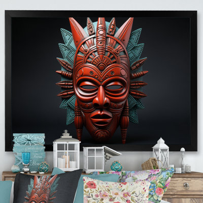 Cimora, masque tribal africain Makonde II, reproduction sur toile