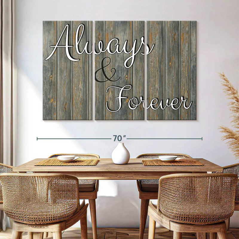 Tergel Always Forever Typography, 42" H x 65" W