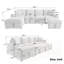 Canapé modulaire convertible avec lit escamotable et repose-pieds de rangement mobile, parfait pour la vie moderne et polyvalente.-1212859127