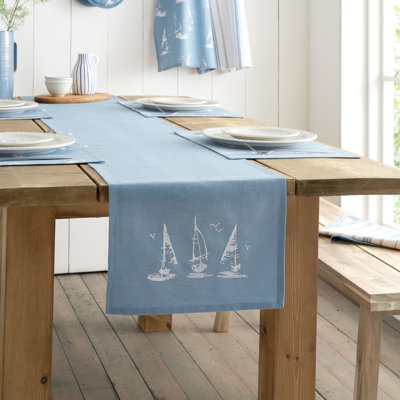 Salcombe Boats Cotton Dining Table Runner