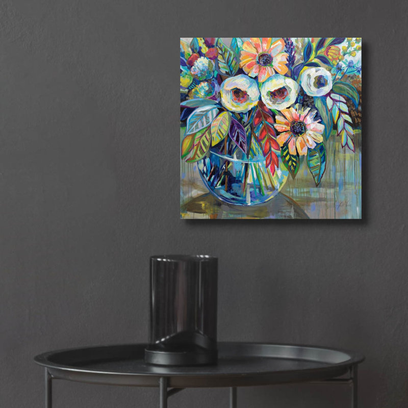 «Joy» par Jeanette Vertentes, art mural en verre acrylique, H 12 po x l 12 po x P 0,13 po