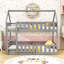 Lit superposé simple en forme de maison avec échelle et porte-2073426756