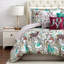 Christmas Woodland Grey/Mint/Plum Microfiber Reversible Comforter Set-877725490