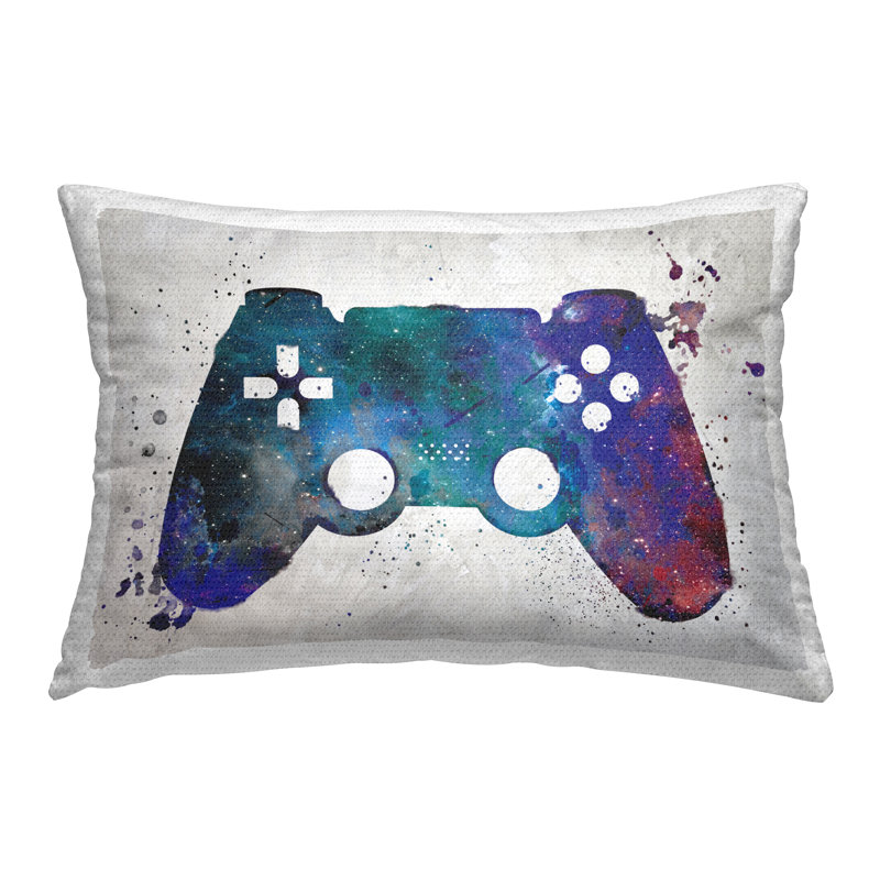 Coussin d'extérieur à imprimé abstrait Abstract Splash Gamer par RC Ecommerce