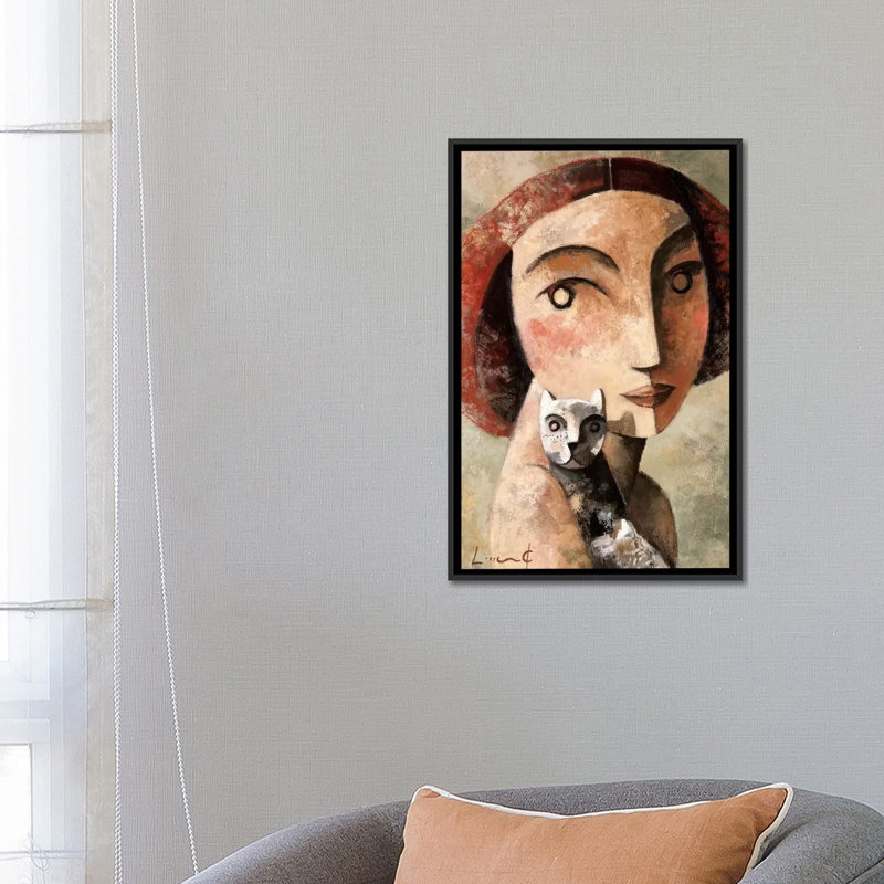 Mirame par Didier Lourenco - reproduction d'art sur toile tendue, H 26 po x l 18 po x P 1,5 po, Toile avec cadre noir