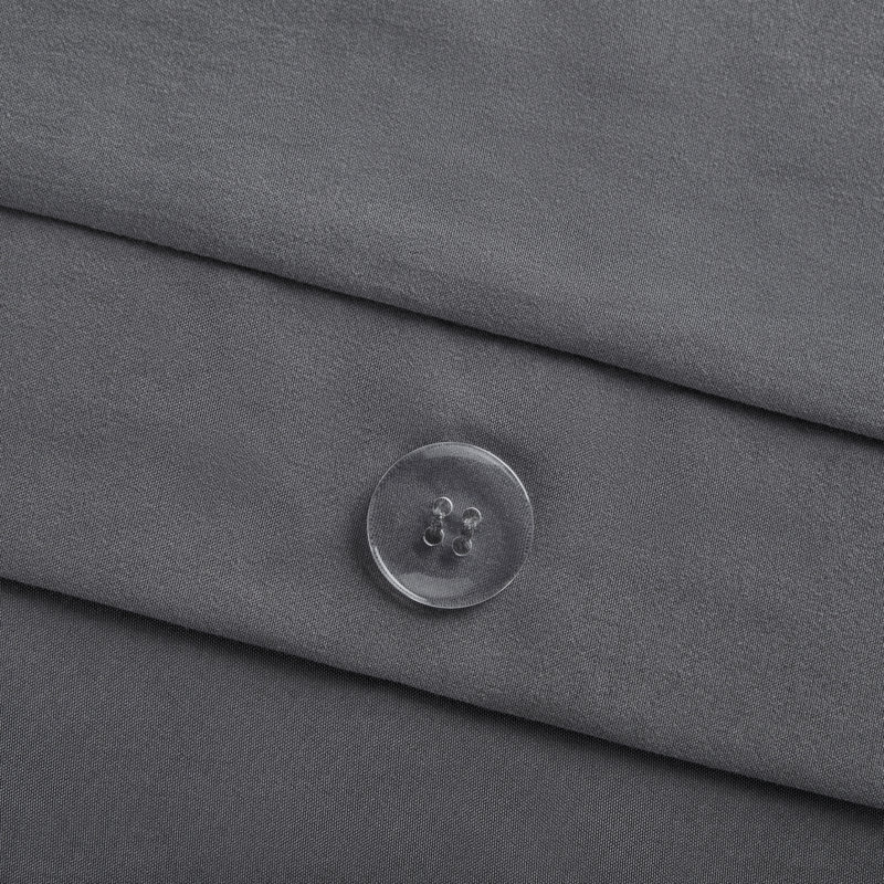 Gray Twin/Twin XL Microfiber Duvet Cover Set with Sham