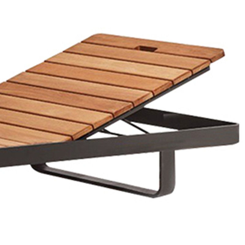 Chaise longue d'extérieur en teck