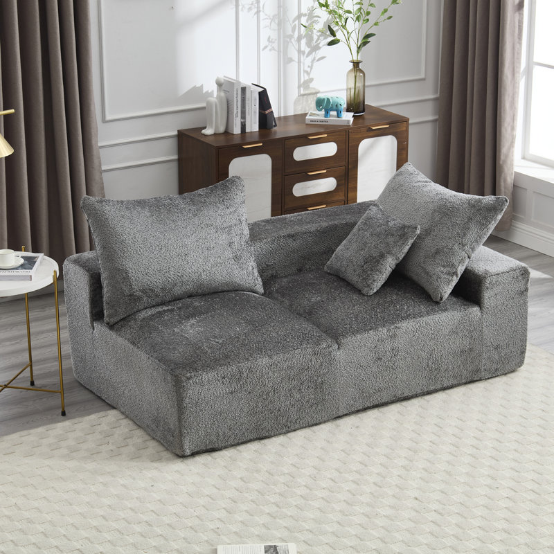 Tissu chenille deux avec un design spécial pour le confort et la détente, Gris