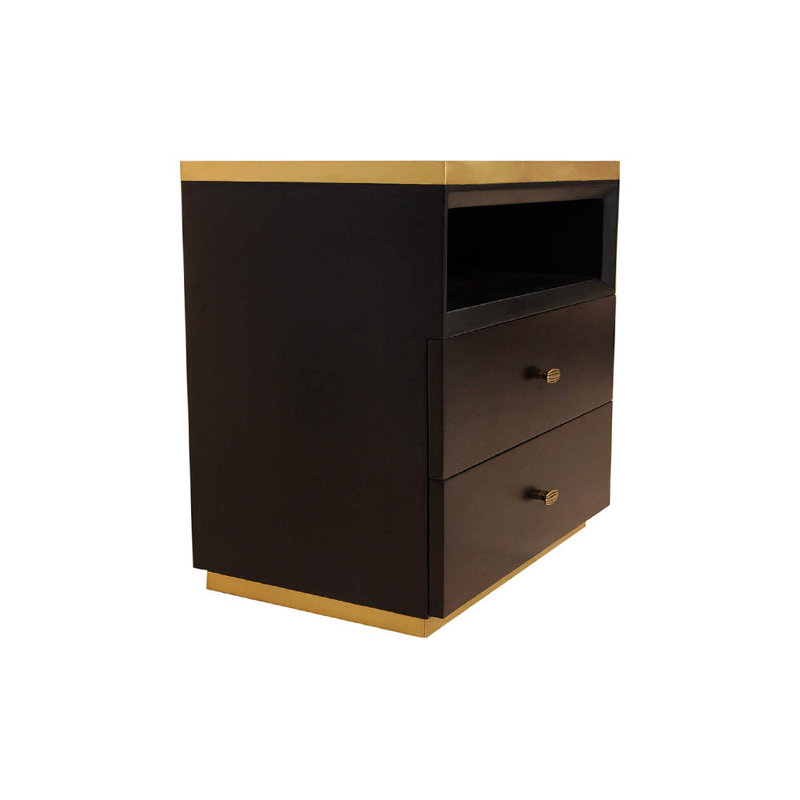 Laveryl 61cm W Solid Wood Bedside Table