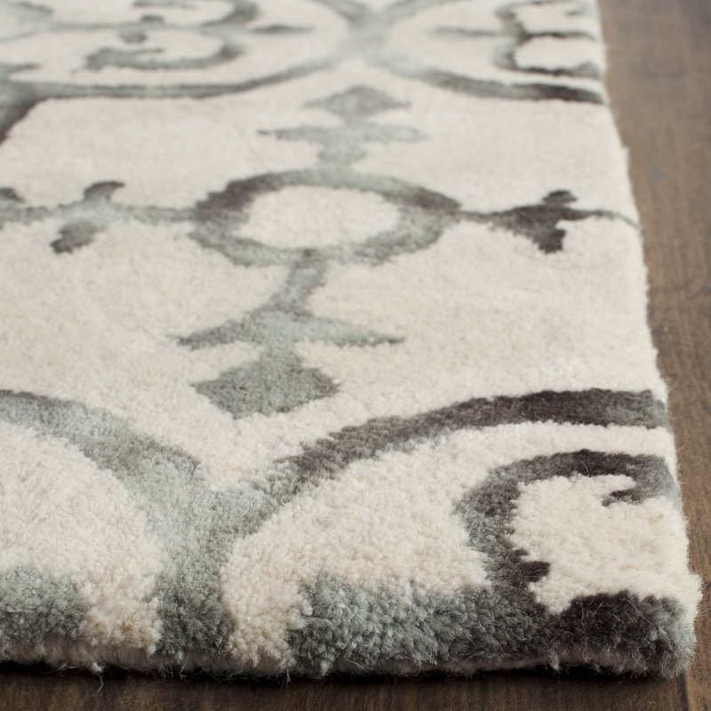 Tapis géométrique en laine touffeté à la main Pimentel, Rectangle 3 pi x 5 pi