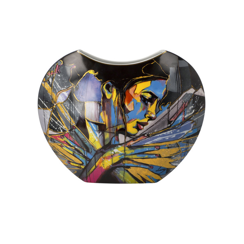 Multicolour 21Cm Porcelain Table Vase