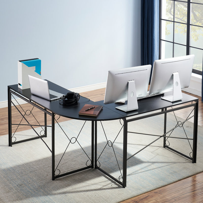Bureau en L Aleksander, Noir