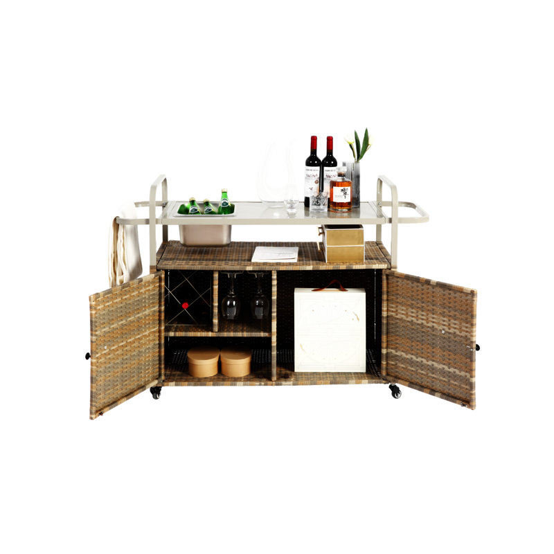 Outdoor Bar Table, Beige