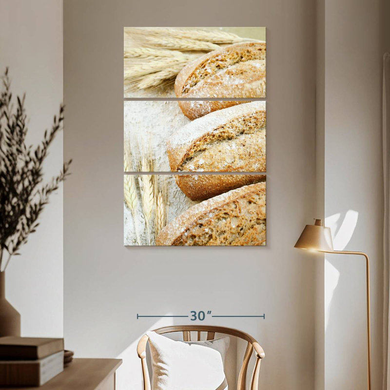 Yarlin Three Wheat Loaves, 65" H x 42" W
