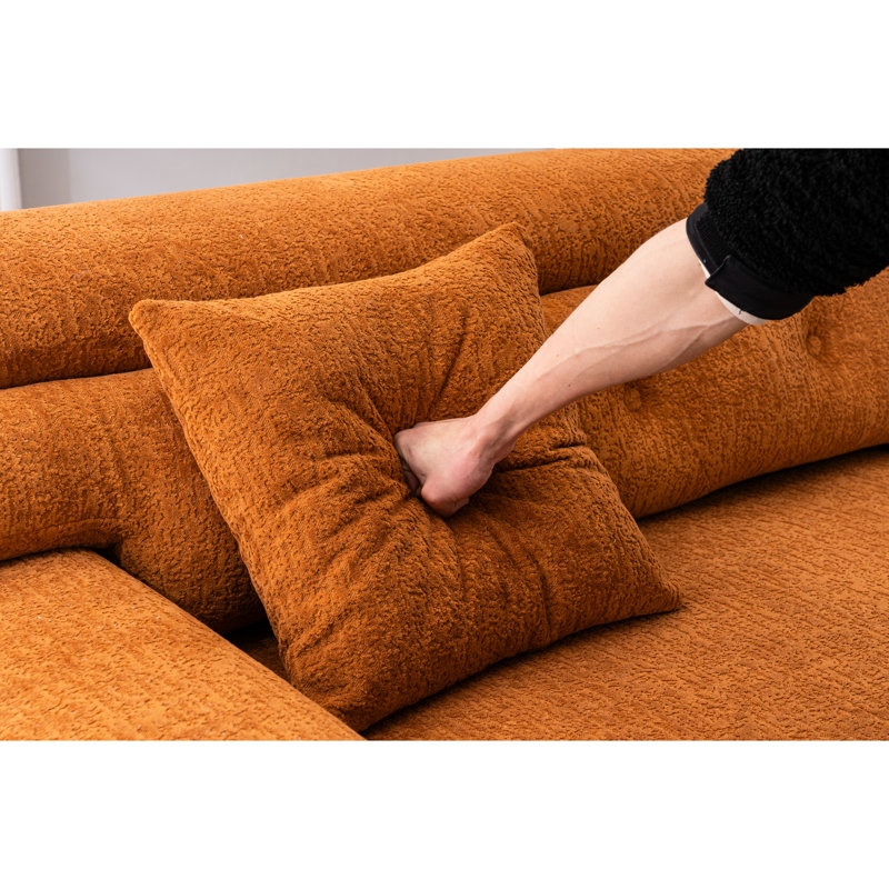 Siège de compression orange avec canapé spacieux intérieur confortable pour se divertir et se détendre, Orange