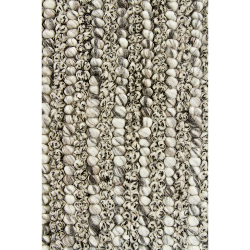Tapis contemporain gris / ivoire Anni, Rectangle 5 pi x 7 pi 6 po