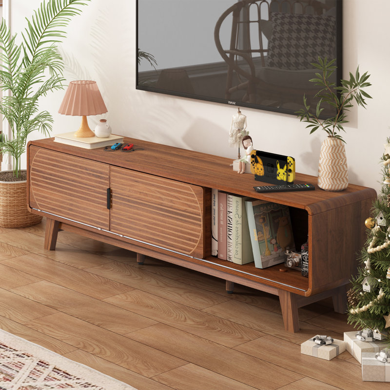 Meuble télé 62 po avec porte coulissante