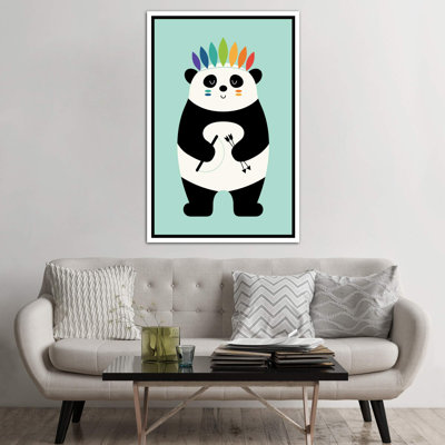 «Be Brave Panda» par Andy Westface - impression d'art graphique