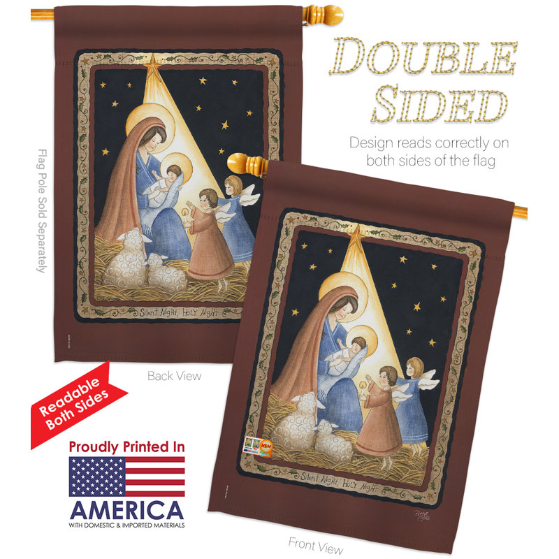 Double Sided 40'' H x 28'' W Polyester Christmas Flag Set