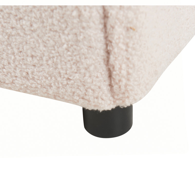 Fauteuil 2 en 1 rembourré en tissu Sherpa