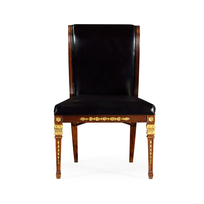 Chaise d'appoint rembourrée en cuir Icare