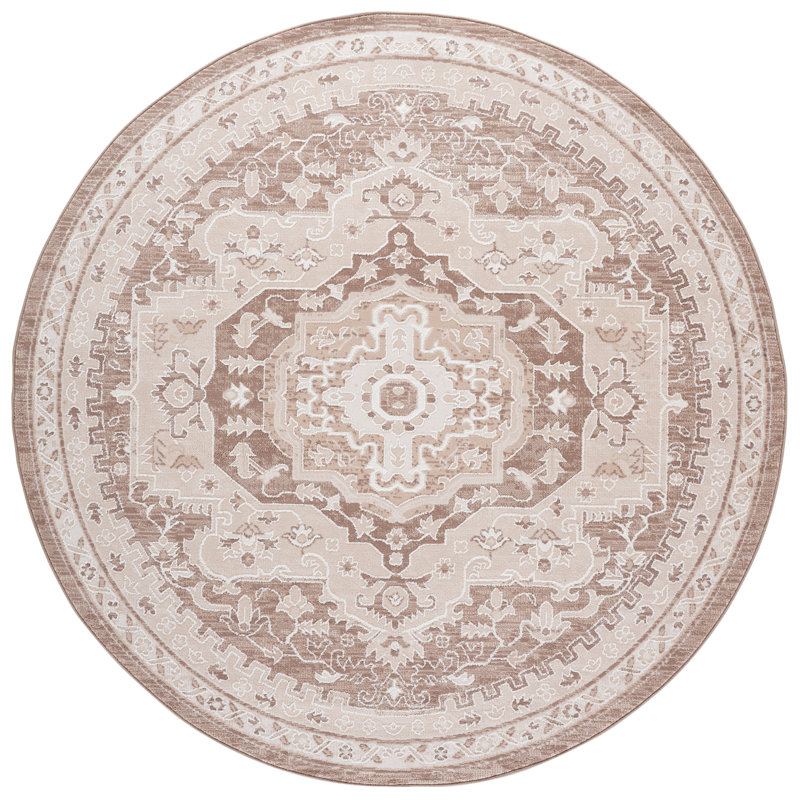 Sydney 400 Performance Abstract Indoor Rug, Round 6'6"