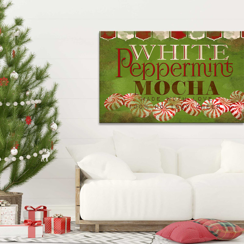 «White Peppermint Mocha (Horizontal)» par By Jodi - impression, Toile tendue, H 24 po x l 40 po x P 1,5 po