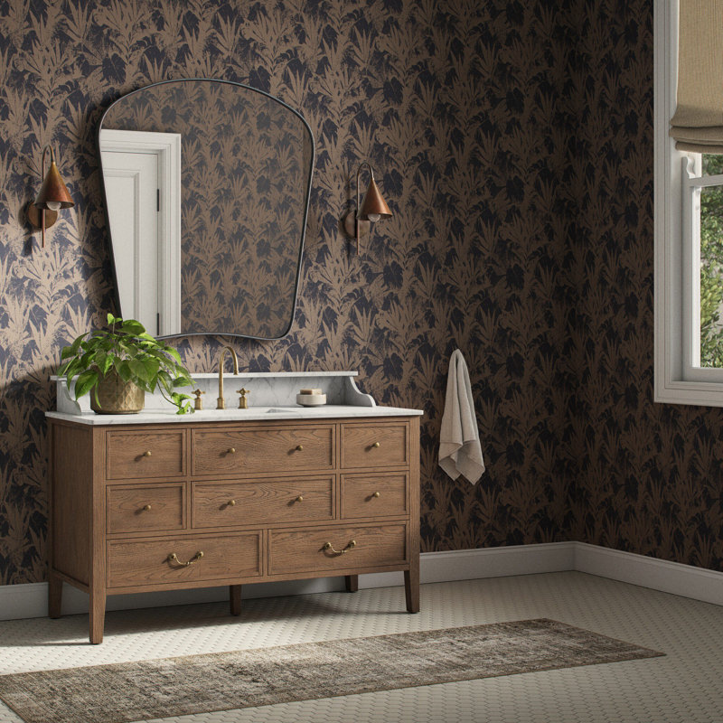 Tropic Paradise Wallpaper by Getty Images, W52" x H132", Tropic Paradise Black & Tan I