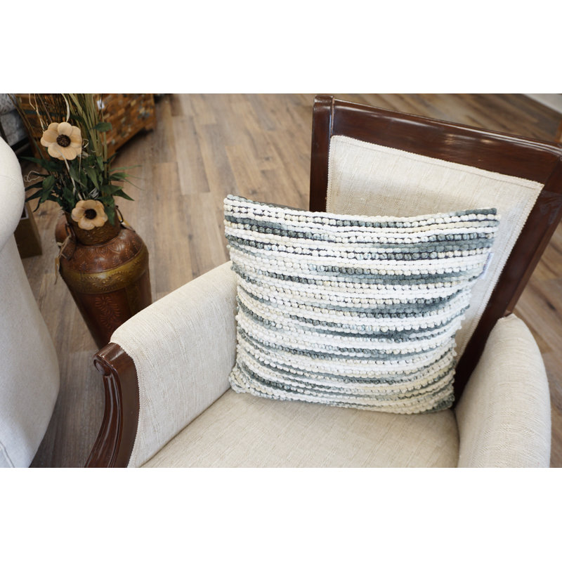 Striped Cotton Throw Pillow