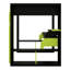 Lit mezzanine avec prise de courant, ports USB / Type-C, gestion des câbles et éclairage RVB-794722543