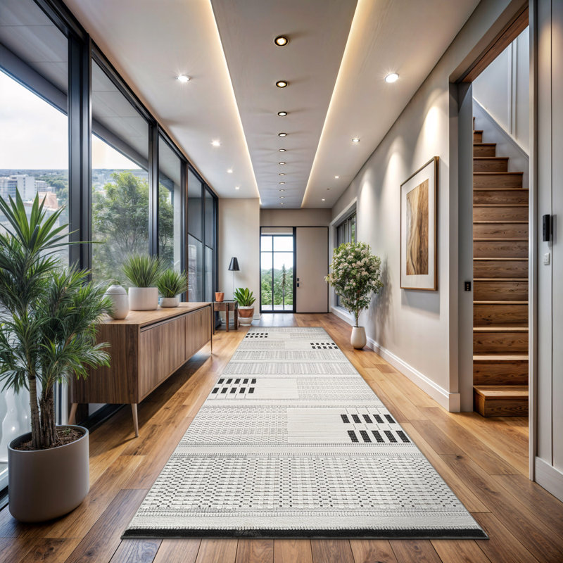 Tapis d'intérieur moderne, Tapis de couloir de 2 pi x 7 pi