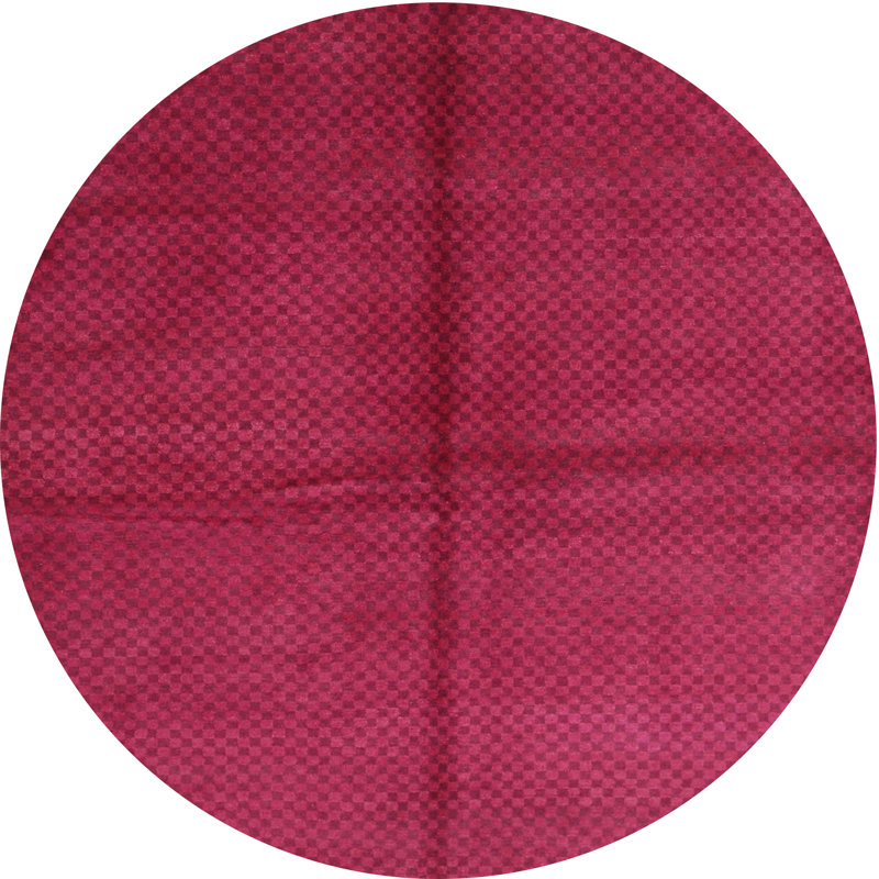 Tapis de zone rose contemporaine, Rond 6 pi