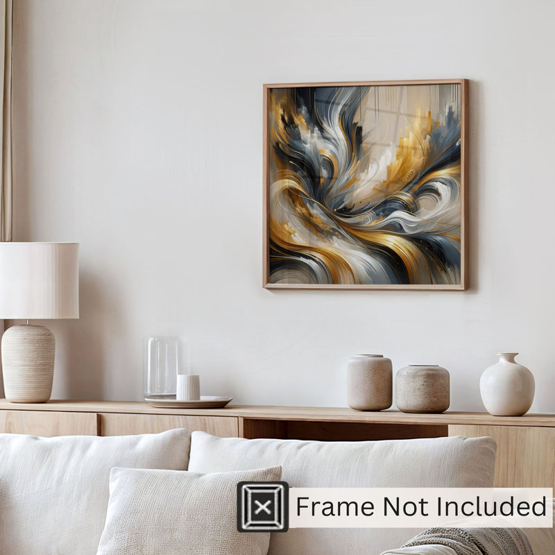 Abstract Abstract Dream VII Modern Unframed Art Print, 12" H x 12" W