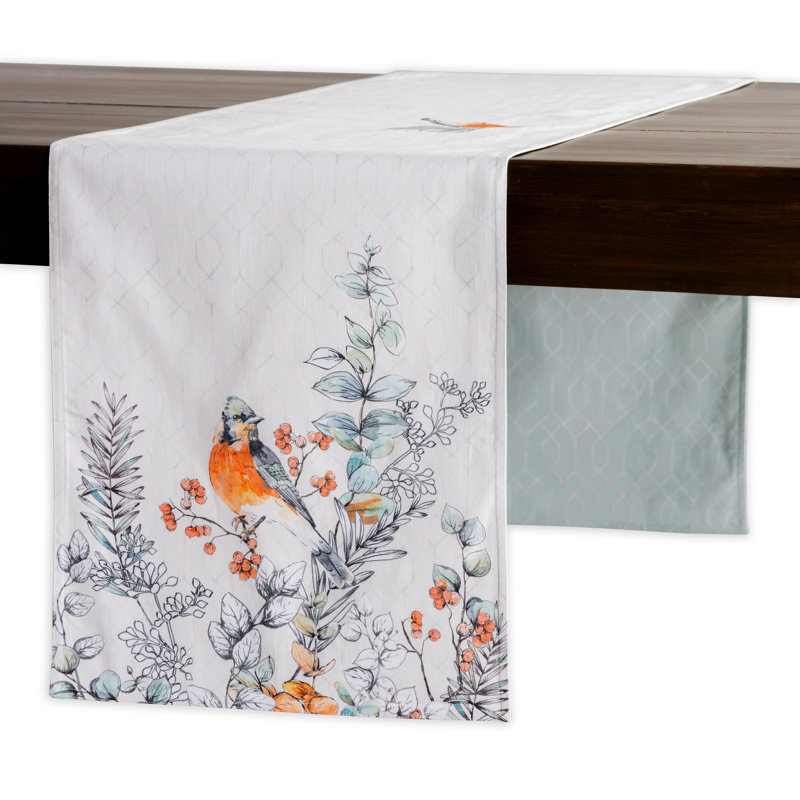 Maison d'Hermine Whitish Shabby Chique 100% Cotton Table Runner - Double Layer - 14.5" x 108", 108" x 14.5"