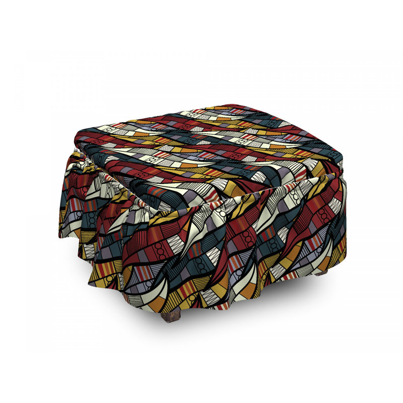 Ensemble de housse pour 2 pièces repose-pieds coussins de boîte