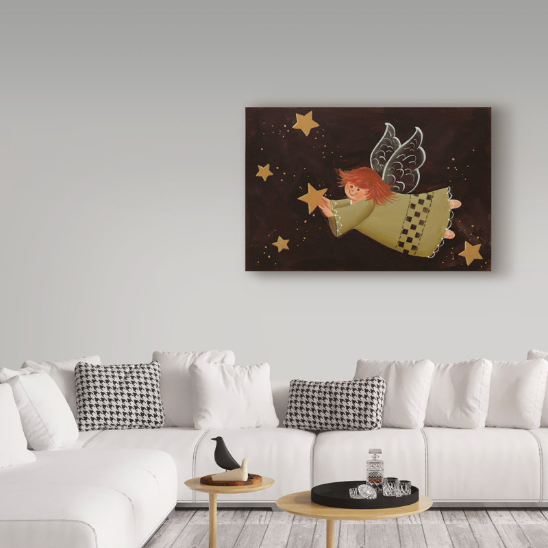 « catching a star », art sur toile, H 12 po x l 19 po x P 2 po