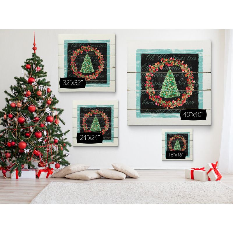 « oh christmas tree », reproduction d’impression sur toile, H 16 po x l 16 po x P 1,5 po, Toile tendue