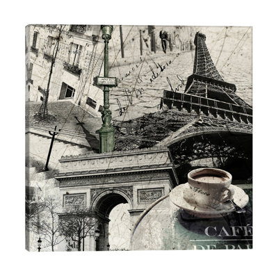 Paris 1 Piece Wrapped Canvas Painting