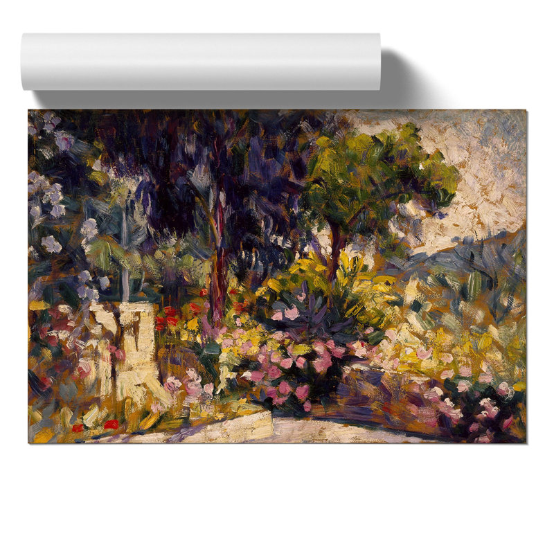 Flowered Terrace by Henri-Edmond Cross - No Frame Painting, 21cm H x 30cm W x 0.1cm D