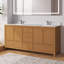Meuble-lavabo double autoportant de 72 po avec comptoir en granit blanc Aura-1135900187-1135900186