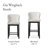 Maven Lane Gia Kitchen Stool with Canvas Fabric Upholstery-111462699-111462703