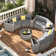6 - Person Fully Assembled Curved Patio Conversation Set With Side Table