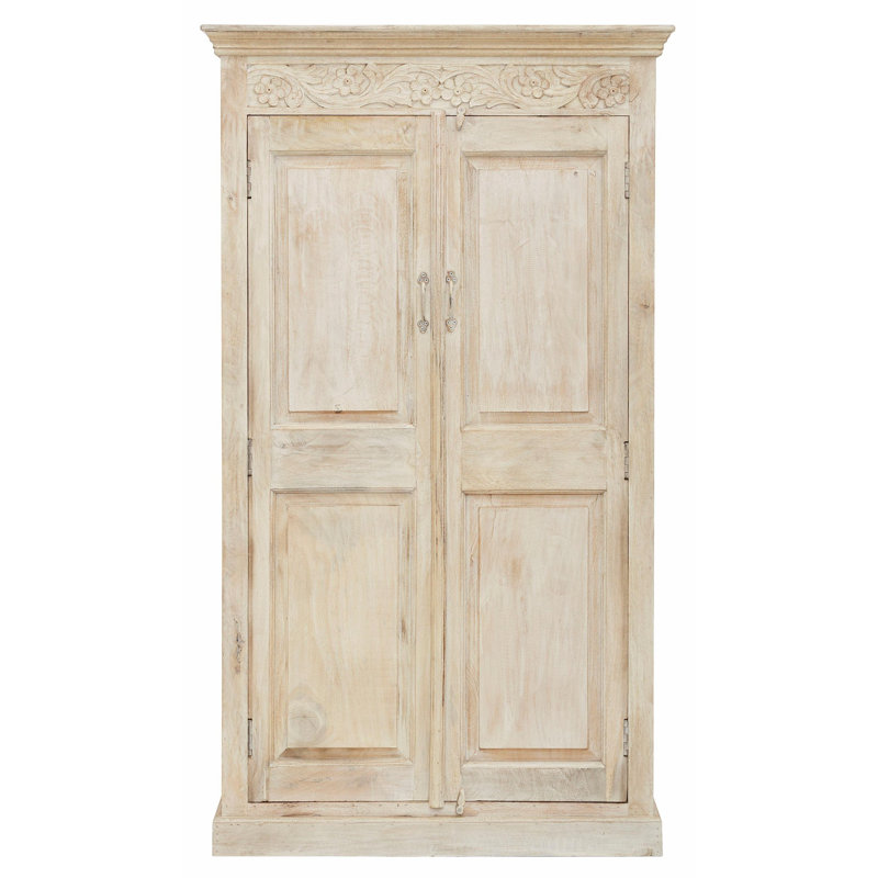 Kakoli 2 Door Solid Wood Wardrobe