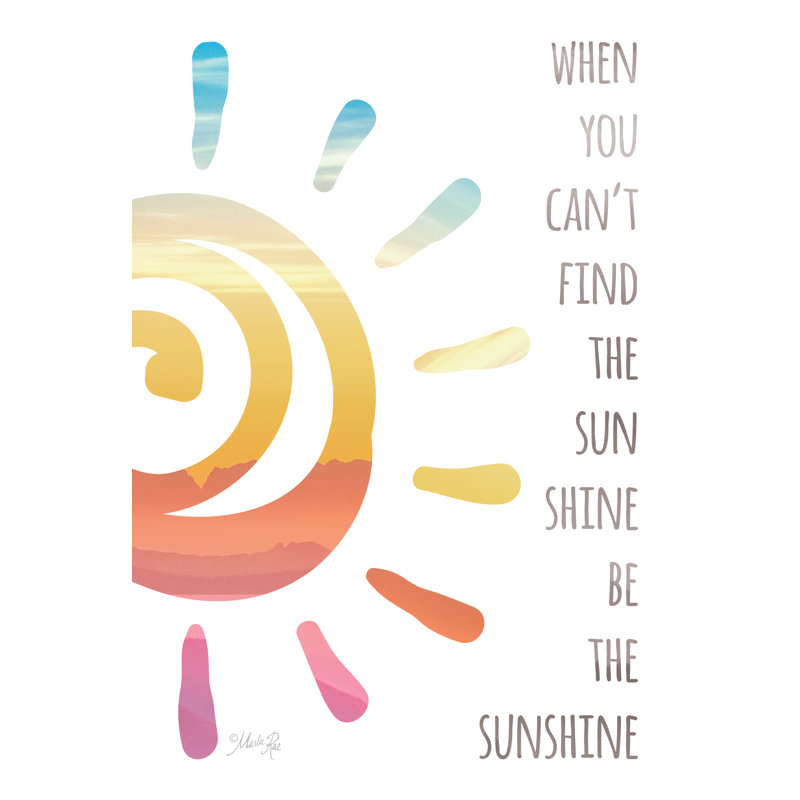 Be The Sunshine 2883797, H 30 po x l 20 po, No, Toile tendue