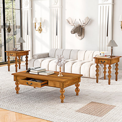 Ensemble de tables basses en bois