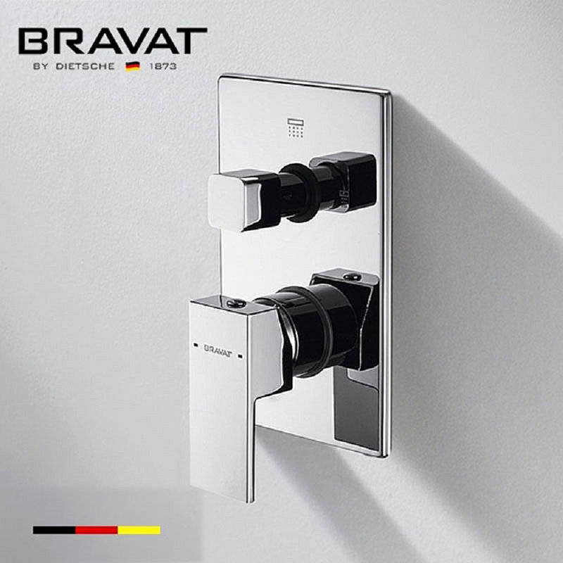 Bravat Amazing Style Square Chrome Dual Handle Faucet Modern Elegance with Superior Functionality