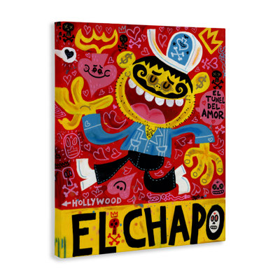 "El Chapo", par Jorge R. Gutierrez, peinture rectangulaire sur toile
