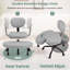 Chaise de bureau ergonomique avec repose-pieds réglable pour les jambes croisées, chaise de bureau à roulettes pour le bureau personnel, la méditation et le TDAH-1253798153