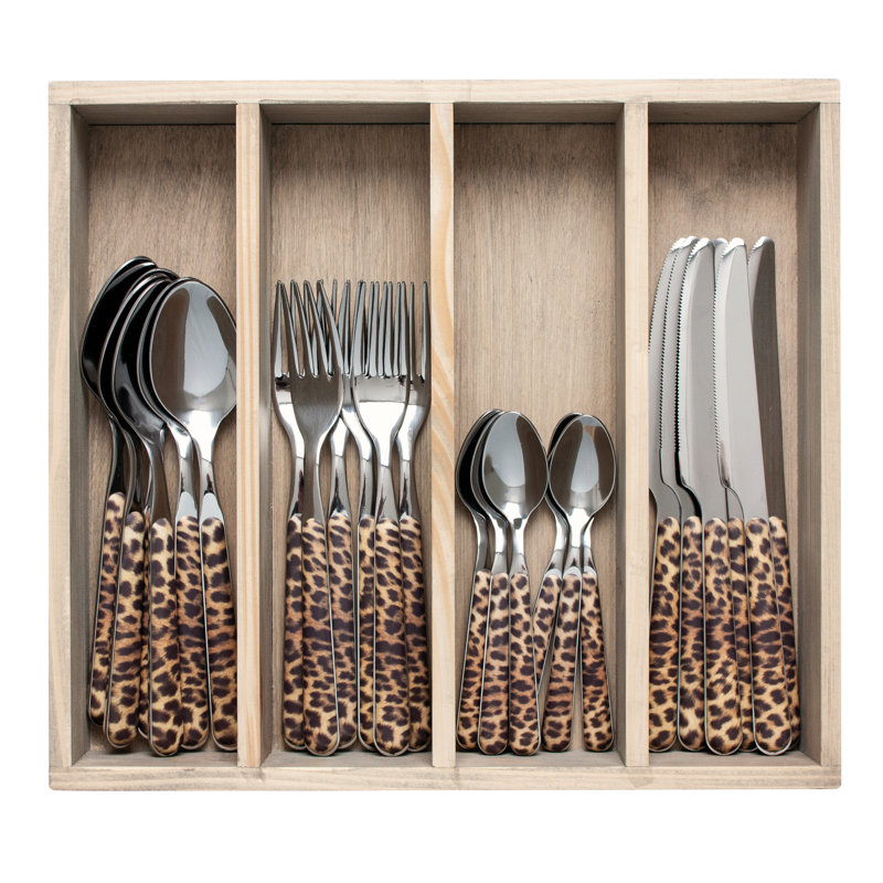 Avril 24 Piece 18/10 Stainless Steel Cutlery Set, Service for 6